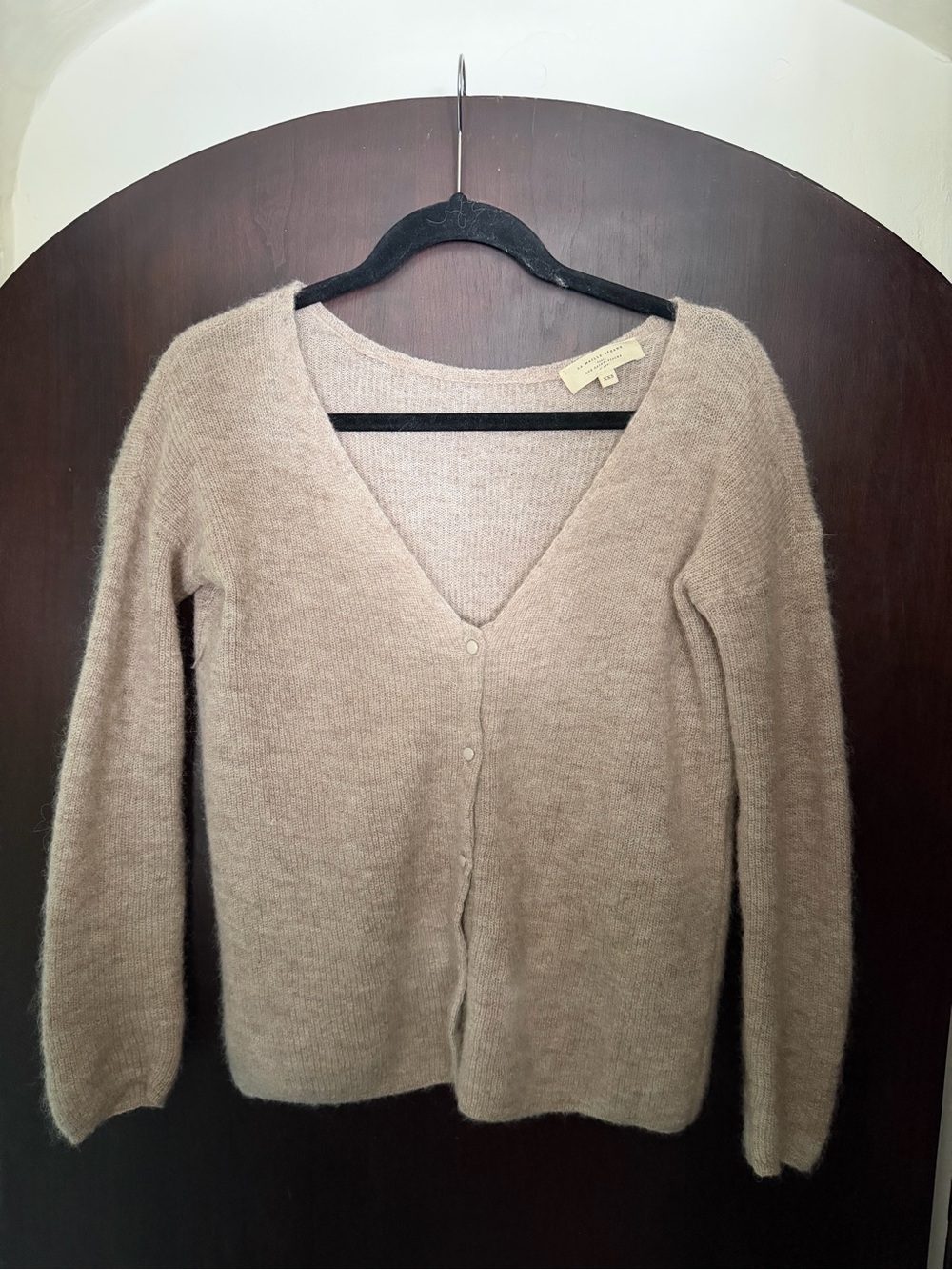 Sezane Barry Cardigan Light Beige XXS